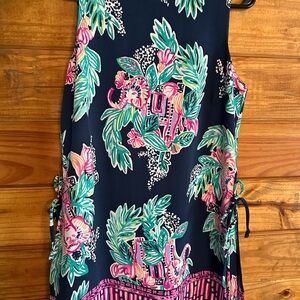 EUC Lilly Pulitzer Donna Romper Inky Pinky Peanut Gallery